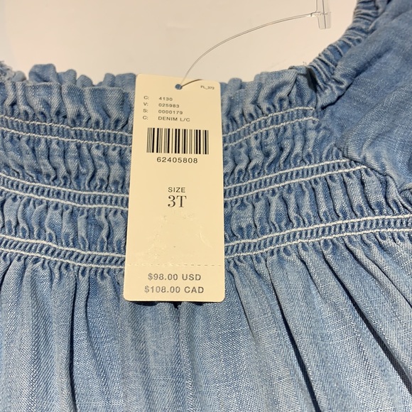 Cloth & Stone Sweet Chambray Girls  Romper - Picture 4 of 7